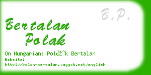 bertalan polak business card